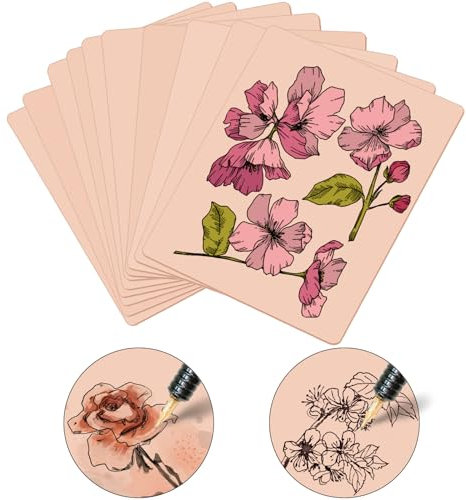 LOPHE Piel Sintetica Tatuaje, 10 Piezas 19 x 14.5 x 0.1cm Pieles de Práctica de Goma para Tatuajes, Profesional Piel de Práctica de Tatuaje Doble Cara pare Reutilizable