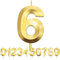 Nummer 6 Geburtstagskerze, 6. Geburtstag Kerze, 3D Design Gold Glitter Nummer Kerzen, Cake Topper Dekorationen, Kuchen Kerze für Geburtstagsparty, Hochzeitstag, Baby-Dusche, Party-Dekoration
