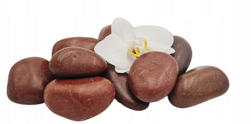 Dekosteine schwarz rot weiß poliert 2 kg, Kieselsteine Garten 2-4 cm, Zierkies für Vasen, Flusssteine, Ziersteine, Flusssteine Pflanzen, Deko-Kies, Steine-Garten, Kies, Flusskiesel, Deko (Rot)