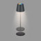 BRILONER - RGBW LED Tischlampe kabellos IP44 mit Ladestation, stufenlos dimmbar, Akku & Lichtquelle tauschbar, Nachttischlampe, Dekolampe, LED Lampe, Akku Tischleuchte, Restaurant, 36x12 cm, Schwarz