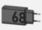 Audiosystem Carica Batterie Rapido Originale Motorola 68W per Moto Edge 20 / Edge 30 / Edge 40/50 Neo Pro Fusion Ultra Lite Con Cavo 100cm USB Type C Turbo Power MC-682 Caricatore Blister Nero