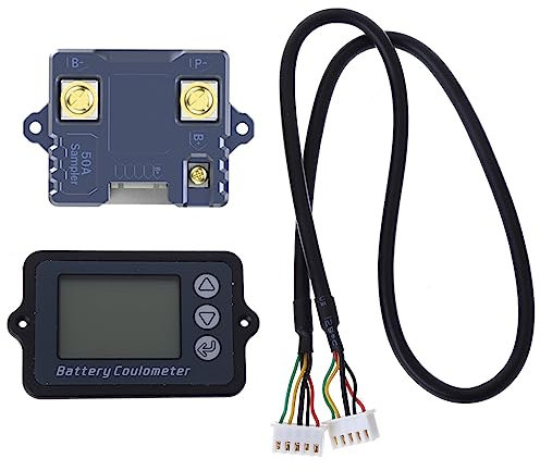 Riiichflowshop TK15 5-50A 8-120V Coulomb Meter with Shell Electric Vehicle Battery Indicator Lithium iron Phosphate Capacity Detector Plastic + Metal