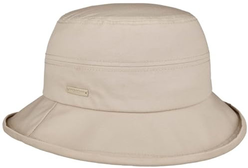 Seeberger Plain Bucket Stoffhut mit UV-Schutz Sonnenhut Sommerhut Damenhut Fischerhut Damen - Futter Frühling-Sommer Sommer - One Size beige