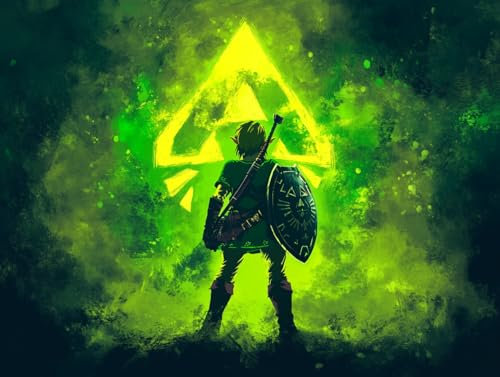 1000 Pieces Puzzles for Adults - The Back of The Brave in Zelda Challenging Gift for Puzzle Lovers, Fun Time with Friends, Displayable Wall Decor