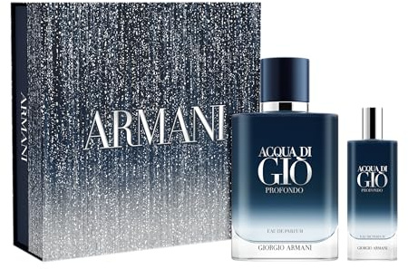 Armani Beauty – Acqua di Giò – Eau de Parfum – Cologne Set for Men ($199 Value) – Full (3.4 Fl Oz) & Travel Size (0.5 Fl Oz)