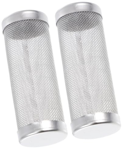 Supvox 2 Stück Ersatz Aquarium Filter Abdeckung Edelstahl Intake Strainer Schutz für Aquarien Wassereinlass Filtersieb Robust Langlebig Leicht zu Reinigen