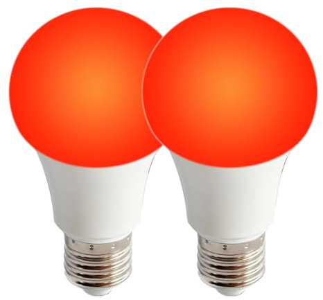 LXSINO E27 LED Schlaflicht Rote (625 nm) & Amber (1600 K) Birnen, Blaulichtblocker 7W (60W Ersatz) zur Melatonin-Förderung – Ideal als Nachtlicht für Schlafzimmer, Babyzimmer & Entspannung, 2er-Pack