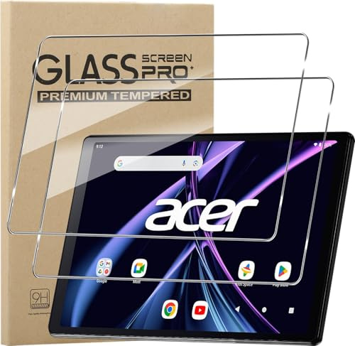 KZIOACSH 2 Pack Tempered Glass Screen Protector for Acer Iconia Tab A10 10.1 Inch, Ultra Clear 9H Hardness Touch Sensitive Anti-Scratch Anti-Fingerprint Protective Film