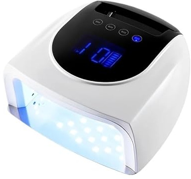 UV Nail Lamp, 96W/66W/54W Rechargeable Nail UV Lamp Gel Polish Dryer LED Light For Nails Art(Blue Light)