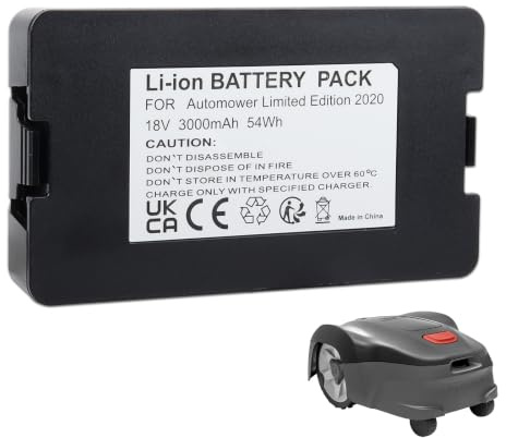 18V 3000mAh Ersatz Li-Ionen Akku, Kompatibel mit Husqvarna Automower 115H/305/310/315/520/315X (2020), Gardena Sileno City/Life, Gardena Sileno Minimo 250 Mähroboter Akku