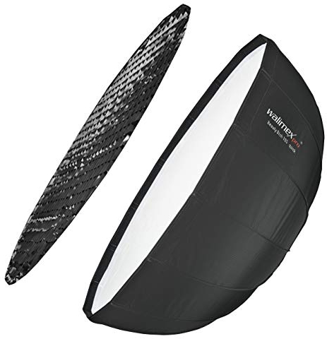 Walimex pro Studio Line Beauty Dish Softbox QA105 – Beauty Dish Lichtformer, 105cm Ø, 46cm tief, faltbar, mit Grid, Innen- und Außendiffusor, für Speedlite Aufsteckblitz Studioblitz, 22456