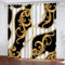 SUBIKA 100% Blickdichter Vorhang Mit Ösen Verdunkelungsvorhang 140x100cm?2x70x100cm? Vorhänge Blickdichten Farben Gardinen Schwarze Farbe Goldene Farbe für Das Wohnzimmer für schmücken