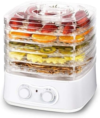 Laptronix 5 Tray Mini Electric Food Dehydrator Fruit Dryer Meat Vegetables Beef Preserver Machine Beaf Jerk