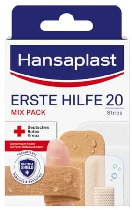 Hansaplast DRK Erste Hilfe Pflaster Mix Strips (1 x 20 Stück)