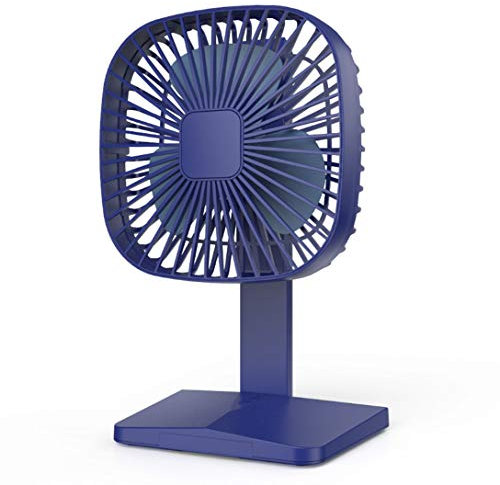 Ventilateur de table, Ventilateur USB silencieux, Petit Ventilateur, 3 Vitesses Inclinaison à 30°, 15 cm - Petit, Recharge USB, Idéal pour Camping maison bureau, tables de chevet,Bleu