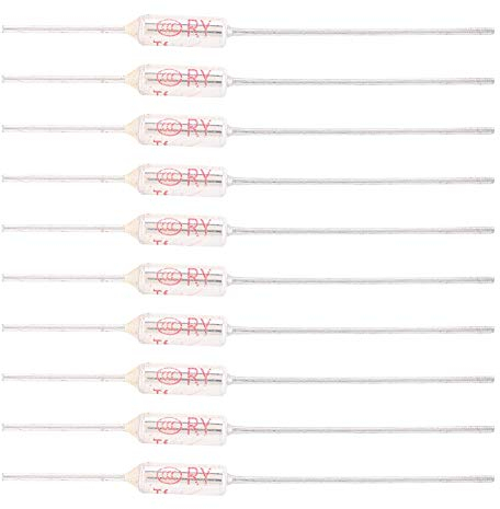 Fusible térmico de 10 piezas, fusible térmico carcasa metálica 250VAC 10A Fusible prueba fuego utilizado para proteger el circuito Fusible distribuidor térmico(216)