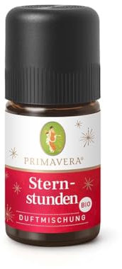 PRIMAVERA Sternstunden Duftmischung bio 5 ml - weihnachtlich-warmer Raumduft mit Mandarine, Benzoe Siam & Nelkenknospe – 100% naturreine ätherische Öle - vegan