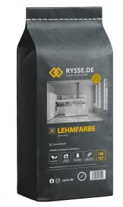 Lehmfarbe, natürlich unpigmementiert, Trockenpulver, 5 kg, Reichweite ca. 38 m², allergikerfreundlich … (Ziegel)