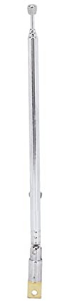 Antenne Radio Portable Remplacement Antenne Télescopique Acier Inoxydable Laiton 4 Sections Remplacement AM FM Radio Antenne pour Télécommande TV