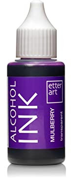 Etter Art hochwertige Alcohol Farbe für Kunstharze I Färben Sie Ihr Epoxidharz mit unseren Inks I Hohe Pigmentierung & keinen Braunstich mit unseren Farben I Mulberry