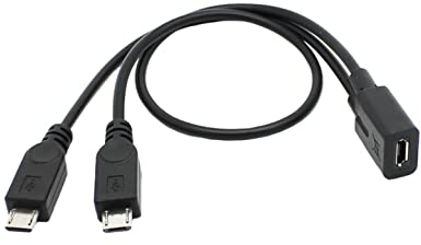 Villageboom USB Y Splitter 1 a 2 Cavo Micro USB per la Ricarica di 2 Dispositivi Contemporaneamente - Prodotto Con Valore Sociale