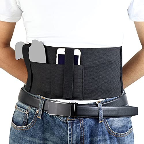 Verstellbare Bauchholster, Verdeckte Pistolenhalfter, Neopren Pistolen Hüftholster Waffengurt für die Pistole für Frauen und Männer, Kompatibel für G19,17,22,23,26,42,43, P238