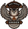 Samunshi New World Order Aufkleber Autoaufkleber für Motorrad Fahrrad Roller oder Auto Sticker Eule Owl (10x10cm New World Order)