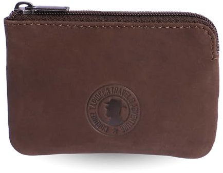 Coronel Tapioca - Carteras para Hombre de Piel - Cartera Hombre con Monedero - Monedero Hombre Casual - Cartera Tarjetero Hombre Gran Capacidad Cierre de Cremallera, Marrón