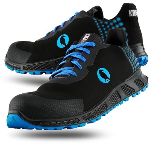 KRÄHE Black Crow S3 ESD SRC Sicherheitshalbschuhe I Arbeitsschuhe & Sicherheitsschuhe für Herren