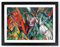 Big Box Art In The Rain By Franz Marc Klassisches Gemälde gerahmter Wandkunstdruck fertig zum Aufhängen Bild für Wohnzimmer Schlafzimmer Home Office Dekor schwarz A4 (34 x 25 cm)