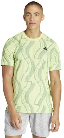 adidas Herren Club Tennis Graphic Tee T-Shirt, Pulse Lime/preloved Green, M