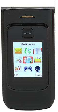 Zunate 2G Unlocked Flip Phone, Double Screen Senior Cell Phone with 2.4 Inch Touch Internal Screen, FM Radio, Recording, Electronic Book, for Seniors Kids (Black)