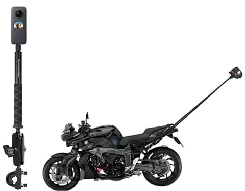 Soporte de Motocicleta Bicicleta, Forma P 15-47mm con Monopié Extensible Palo Autofoto Selfies Invisible para Cámara de Acción GoPro Hero Insta360