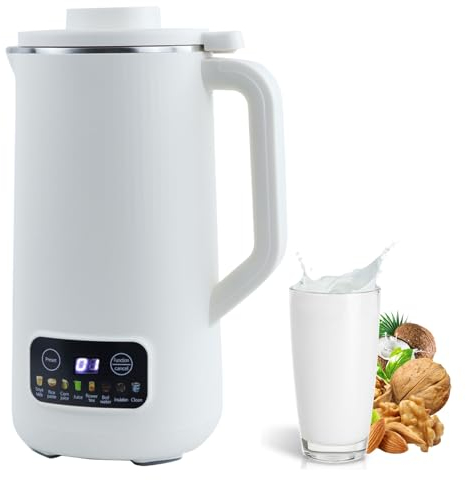 Blender Chauffant Électrique Machine à Lait De Soja Avec 10 Lames, 600Ml Blender Chauffant Soupe Et Mixeur Pour Soupe, Lait D'Amande, Lait D'Soja, Tofu Maison, Smoothie, Confiture