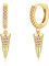 Jenosy Spike Ohrringe Damen - Hängend Zarte Gold Creolen Mit Anhänger - Hypoallergene Vergoldete Modeschmuck für Frauen und Mädchen