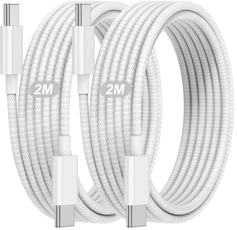 USB C auf USB C Kabel 2M, für Apple Certified 2Pack 2M iPhone 16 15 Ladekabel, Lang Type C to C Schnellladekabel 60W für Apple iPhone 16/16 Plus/16 Pro/16 Pro Max/15/15 Plus/15 Pro15 Pro Max/iPad Pro