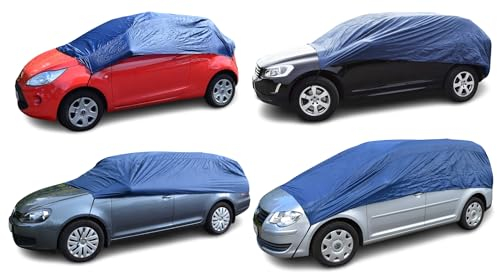 Auto Halbgarage wetterfeste Autoabdeckung Abdeckplane PKW, Ganzjahresschutz gegen Schneefall Verschmutzung UV-Strahlung, wasserabweisend, kältebeständig bis -30°C, Größe:M