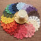 16 centrini rotondi in pizzo all'uncinetto, 14 cm, per tavolo da pranzo e tavolini, tovagliette in pizzo di cotone floreale per tavolini da caffè per la casa, 14 cm (multicolore 2)