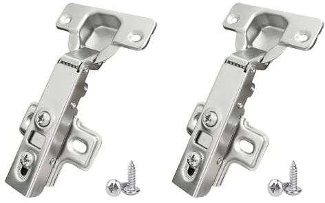 2 unidades de bisagras para armario de cocina, armario de cocina, bisagra de puerta, bisagra estándar, bisagra con amortiguación integrada, extraíble