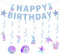 luckaide Meerjungfrau Geburtstag Deko, 9 Stück Meerjungfrau Deko Kindergeburtstag Party, Iridescent Mermaid Seepferdchen Seashell Starfish, Meerjungfrauen Deko Geburtstag, Ozean Thema Party