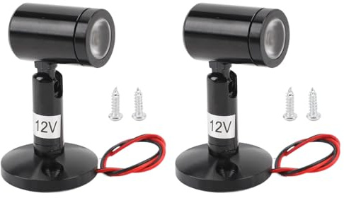 Haofy Mini LED Spotlight aus Aluminium, 24V DC Spotlights für Innenraum, Verstellbare Schranklichter für Vitrinen|Garderobe|Deckenbeleuchtung,2er Set