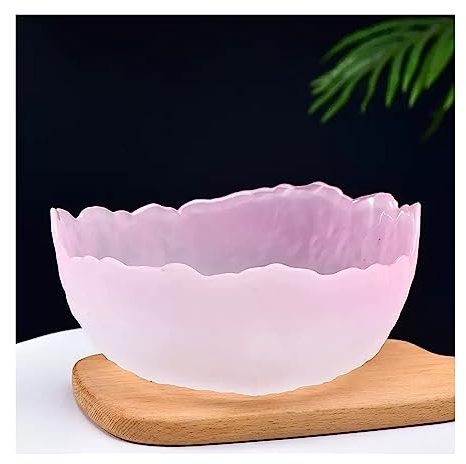 Obstschale Obstteller aus Glas, Zuhause, Wohnzimmer, Couchtisch, Obstteller, Snackteller, Melone, Trockenobstschale, Obstteller, rosa, blau, grün, Farbverlauf, Obstteller Obstkorb ( Color : Pink , Siz