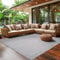 SIMPEX Outdoor Teppich Wetterfest Terrasse Balkon Garten Küchenteppich Einfarbiges Design Flachgewebe Sisal Look Waschbarer Teppich, Größe: 80 x 150 cm, Farbe: Grau