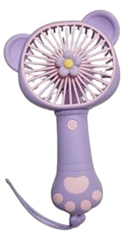 UBOON - Mini Ventilador de Mano Portátil Recargable por USB, Silencioso, Varios Diseños, Ventilador Personal Plegable con Base, Ventilador de Escritorio para Oficina y Viaje, Pequeño (1)