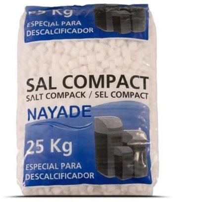 Mugar - Sal para Descalcificadores | Pureza Cloruro de Sodio >99,4% | Protege Electrodomésticos y Tuberías | Compatible con Descalcificadores Domésticos e Industriales, 25 kg, Sal