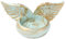 SHIDXIB 1Pcs Angel Wings Candle Holder Green Angel Wings Tealight Candle Holders Resin Votive Candle Holder Prayer Candle Holder Memorial Gifts for Family Desktop Decorative Tree Candles