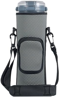 Storage Bag for Ninja Portable Blender Dust Cover Sleeve with Shoulder Strap, Accessory Pocket for Ninja BC151NV/BC51NV/BC151BK/BC151CR/BC151EM/ BC151PR/BC151WH/BC155PS Portable Blender (Grey Lozenge)