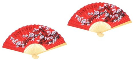 Cabilock 2 Piezas De Gran Ventilador Oriental Feng Shui Ventilador De Pared Ventilador Chino Colgante Ventilador Gigante Decoración De La Pared Ventilador De Papel Decoración del