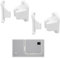 SMCEHEYA Caravan Door Retainer Catch 2Pairs | Compatible with 35mm and 48mm Mounting Holes | Door Catch T-Shape Patio Door Holder to Stay Open Motorhome Accessories Door Lock for Rv Campervans (White)