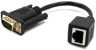 15cm/5.9 VGA Female To VGA Male To Converter Adapter Cable VGA To Ethernet Port Wire Line For Tansmit